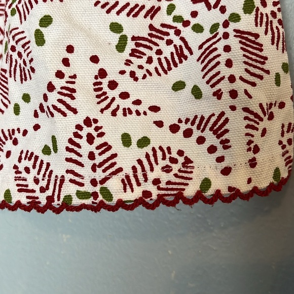 Crate&Barrel Yuletide Christmas Holiday Tie Half Apron - Picture 3 of 6